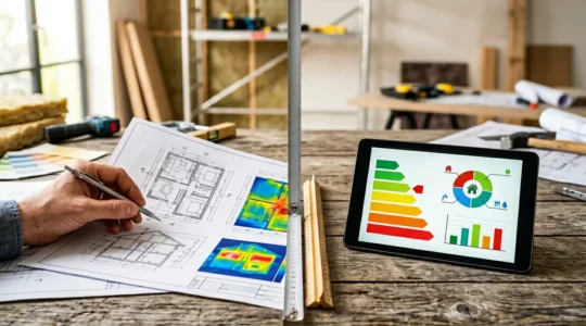 Comparaison visuelle entre audit énergétique et DPE pour la rénovation immobilière