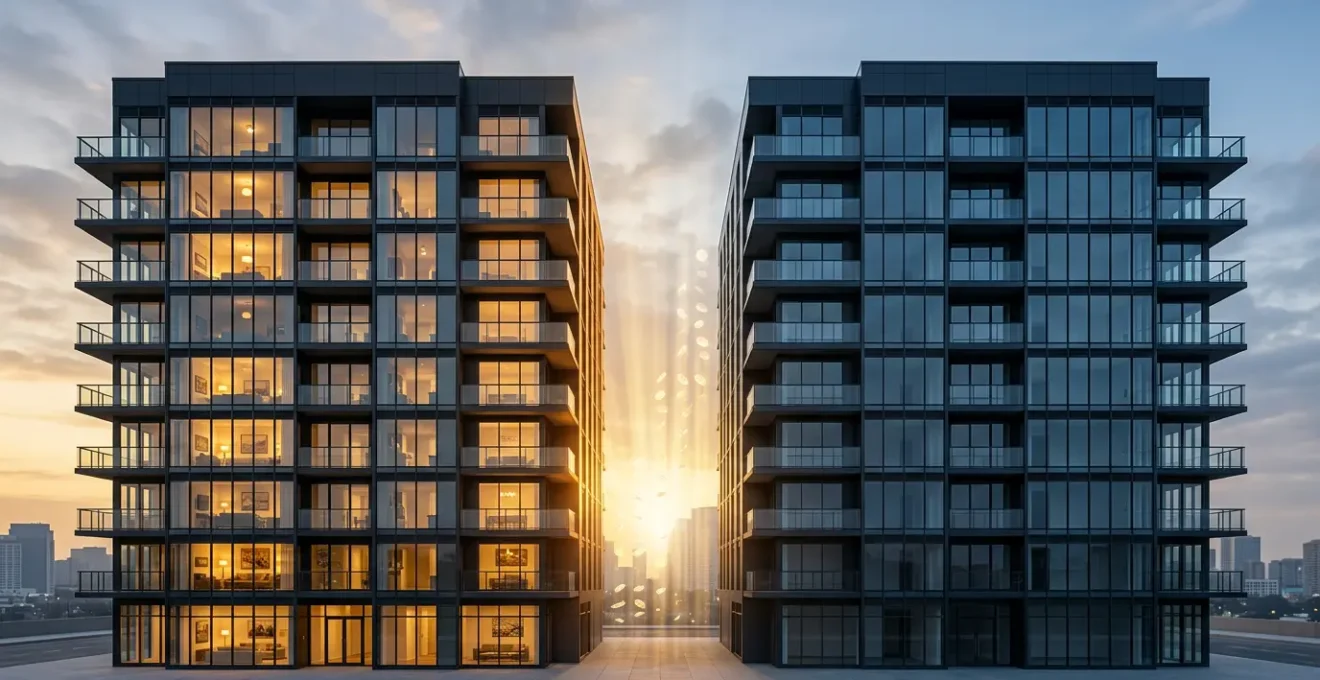 Comparaison visuelle entre location meublée et nue avec éléments fiscaux et cash-flow