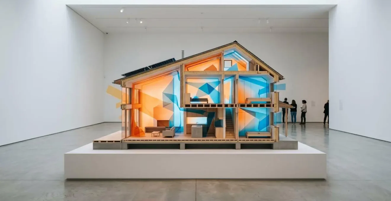 Coupe schématique d'une maison montrant les flux thermiques avec ITE et ITI