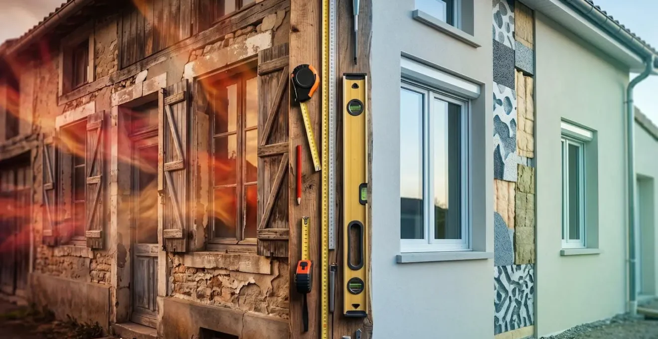 Diagnostic énergétique montrant l'amélioration de la performance d'une maison rénovée