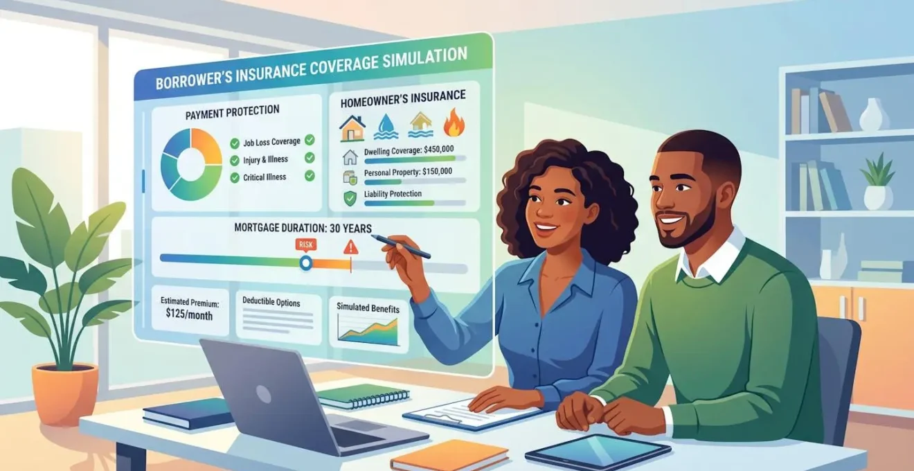 Simulation visuelle des quotités d'assurance pour un couple d'emprunteurs